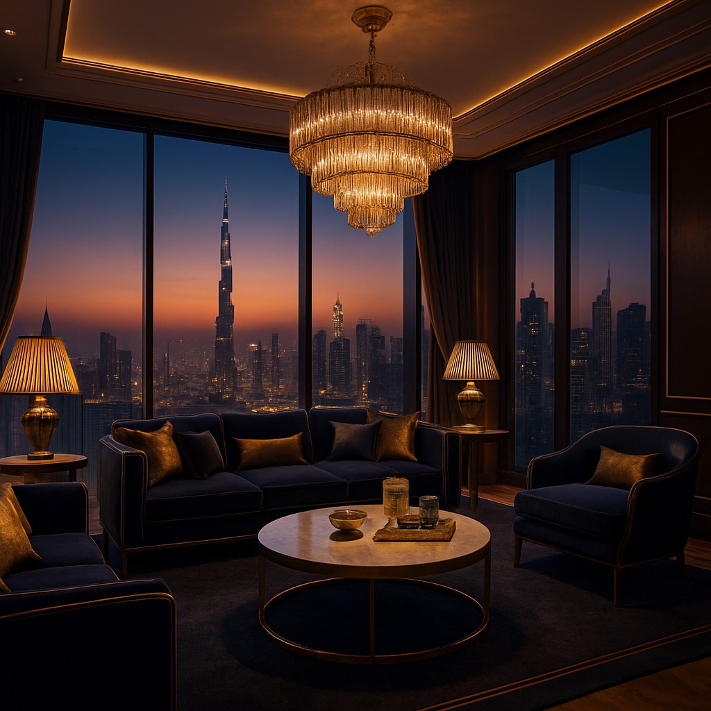 Luxuriöses Penthouse mit Blick über die Skyline von Dubai